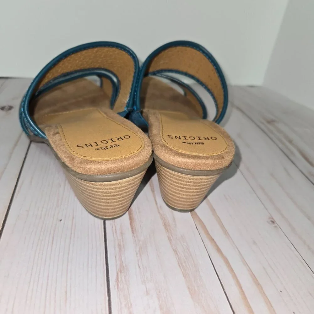 Earth Origins Women's, Cayla Sandal Teal Size 9